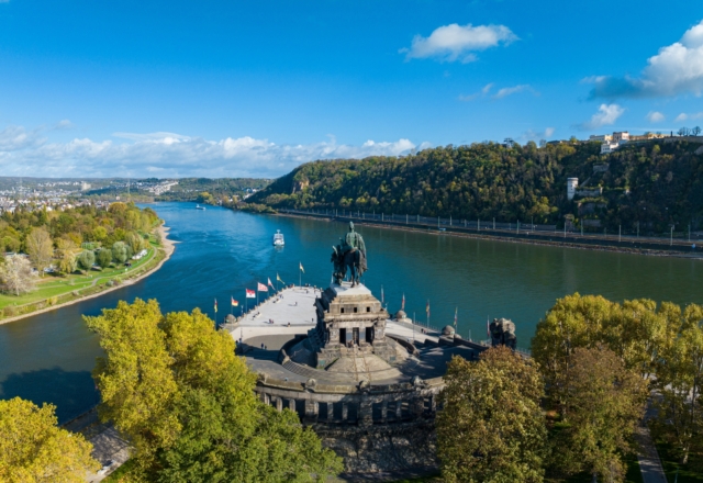 Koblenz,The,Deutsches,Eck,Island,,Germany