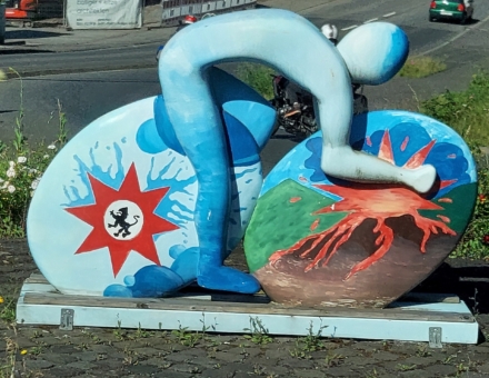 Skulptur Fahrradfahrer Gerolstein